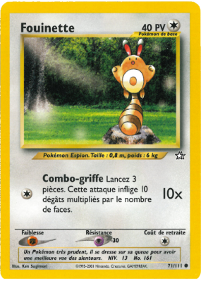 Carte Pokémon Fouinette 71/111 Commune Neo Genesis
