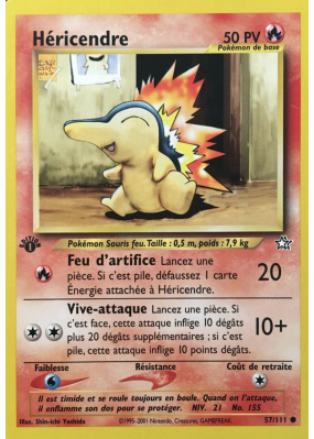 Carte Pokémon Héricendre 57/111 Commune Neo Genesis