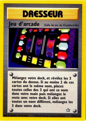 Carte Pokémon Jeu d'arcade 83/111 Rare Neo Genesis