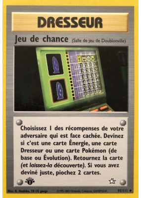 Carte Pokémon Jeu de chance 92/111 Peu commune Neo Genesis