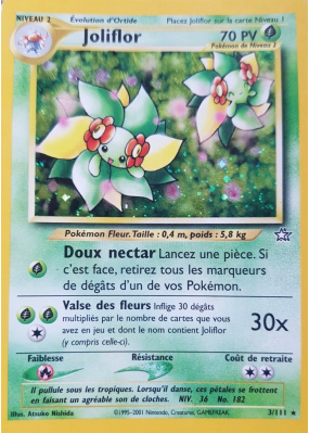 Carte Pokémon Joliflor 3/111 Holographique Neo Genesis