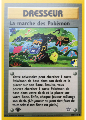 Carte Pokémon La marche des Pokémon 102/111 Commune Neo Genesis