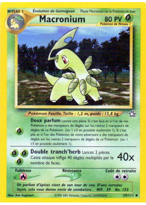 Carte Pokémon Macronium 29/111 Peu commune Neo Genesis