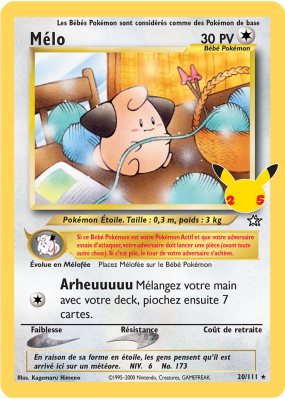 Carte Pokémon Mélo 20/111 Rare Neo Genesis