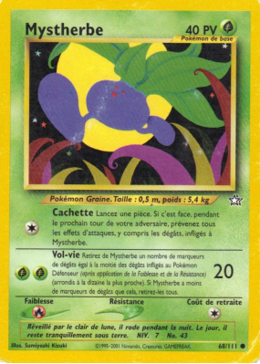 Carte Pokémon Mystherbe 68/111 Commune Neo Genesis