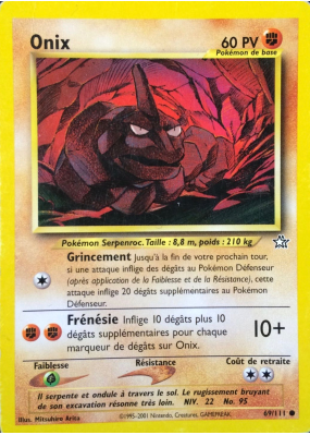 Carte Pokémon Onix 69/111 Commune Neo Genesis
