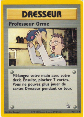 Carte Pokémon Professeur Orme 96/111 Peu commune Neo Genesis