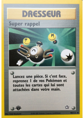 Carte Pokémon Super rappel 98/111 Peu commune Neo Genesis