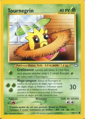 Carte Pokémon Tournegrin 78/111 Commune Neo Genesis