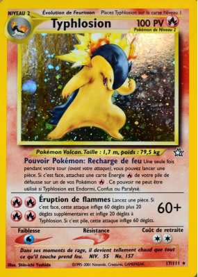 Carte Pokémon Typhlosion 17/111 Holographique Neo Genesis
