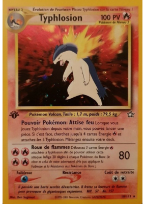 Carte Pokémon Typhlosion 18/111 Holographique Neo Genesis