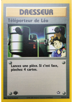 Carte Pokémon Téléporteur de Léo 91/111 Peu commune Neo Genesis