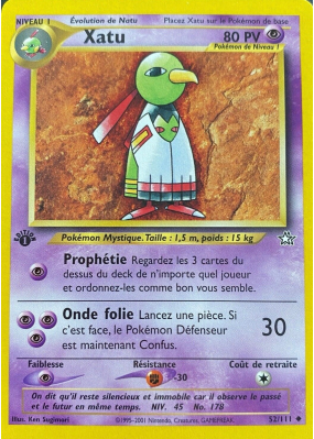 Carte Pokémon Xatu 52/111 Peu commune Neo Genesis