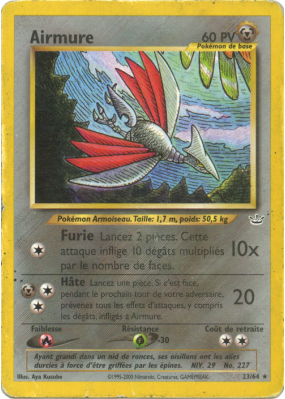 Carte Pokémon Airmure 23/64 Rare Neo Revelation