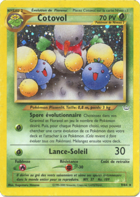 Carte Pokémon Cotovol 9/64 Holographique Neo Revelation