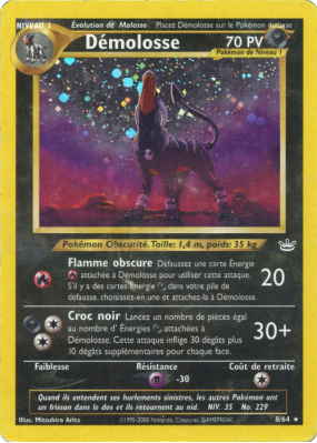 Carte Pokémon Démolosse 8/64 Holographique Neo Revelation