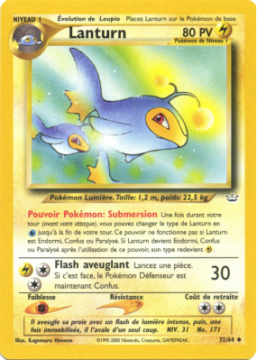 Carte Pokémon Lanturn 32/64 Peu commune Neo Revelation