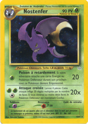 Carte Pokémon Nostenfer 4/64 Holographique Neo Revelation