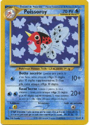 Carte Pokémon Poissoroy 37/64 Peu commune Neo Revelation