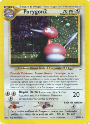 Carte Pokémon Porygon2 12/64 Holographique Neo Revelation