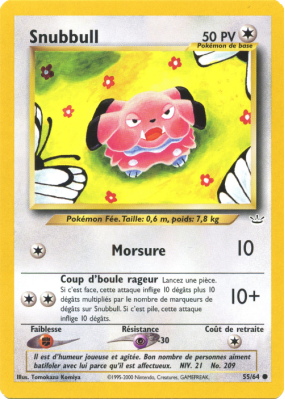 Carte Pokémon Snubbull 55/64 Commune Neo Revelation