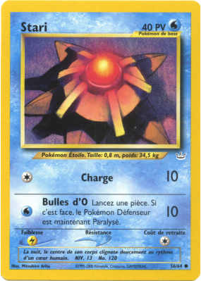 Carte Pokémon Stari 56/64 Commune Neo Revelation