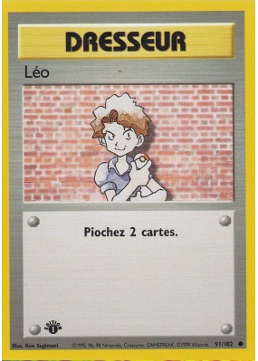 Carte Pokémon Léo 91/102 Commune Set de Base