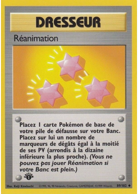 Carte Pokémon Réanimation 89/102 Peu commune Set de Base