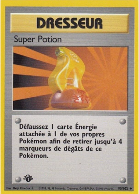Carte Pokémon Super Potion 90/102 Peu commune Set de Base