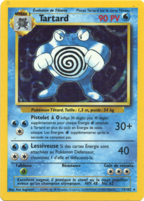 Carte Pokémon Tartard 13/102 Holographique Set de Base