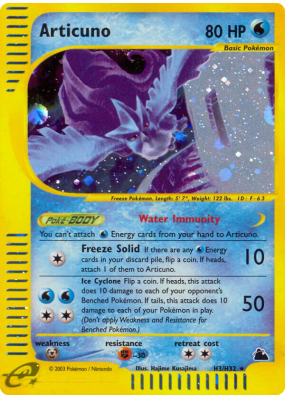 Carte Pokémon Articuno H3/H32 Holographique Skyridge