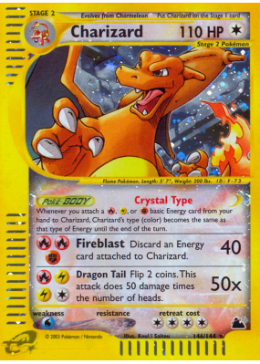 Carte Pokémon Charizard 146/144 Ultra Rare Skyridge
