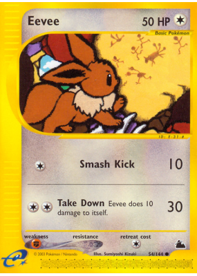 Carte Pokémon Eevee 54/144 Commune Skyridge