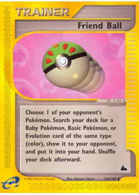Carte Pokémon Friend Ball 126/144 Peu commune Skyridge