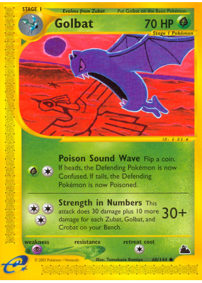 Carte Pokémon Golbat 60/144 Commune Skyridge