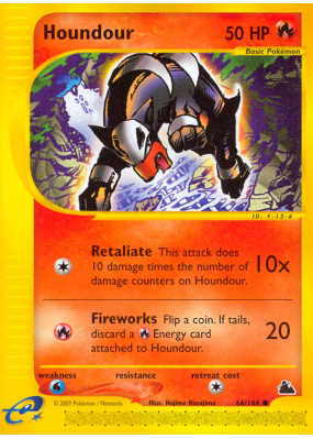 Carte Pokémon Houndour 66/144 Commune Skyridge