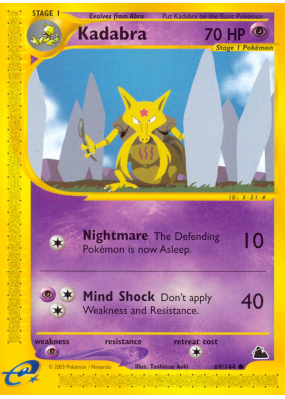 Carte Pokémon Kadabra 69/144 Commune Skyridge