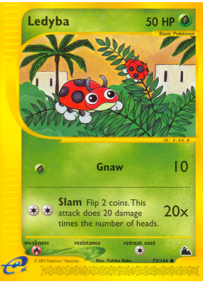 Carte Pokémon Ledyba 73/144 Commune Skyridge