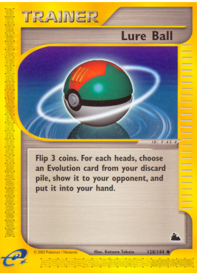 Carte Pokémon Lure Ball 128/144 Peu commune Skyridge
