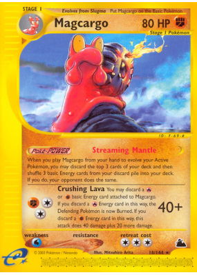 Carte Pokémon Magcargo 18/144 Rare Skyridge