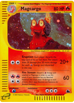 Carte Pokémon Magcargo H16/H32 Holographique Skyridge