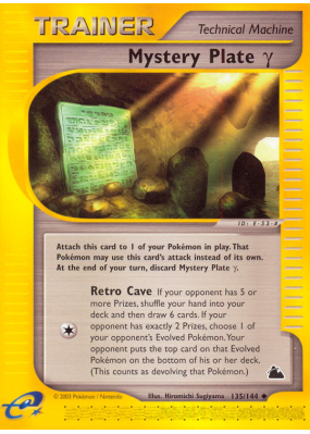 Carte Pokémon Mystery Plate γ 135/144 Peu commune Skyridge