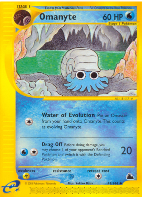 Carte Pokémon Omanyte 41/144 Peu commune Skyridge