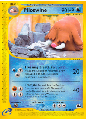 Carte Pokémon Piloswine 24/144 Rare Skyridge