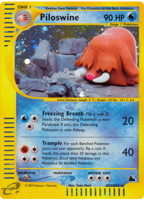 Carte Pokémon Piloswine H22/H32 Holographique Skyridge