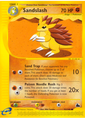 Carte Pokémon Sandslash 93/144 Commune Skyridge