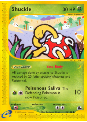 Carte Pokémon Shuckle 96/144 Commune Skyridge