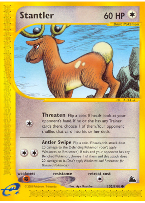 Carte Pokémon Stantler 102/144 Commune Skyridge