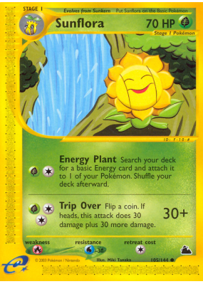 Carte Pokémon Sunflora 105/144 Commune Skyridge