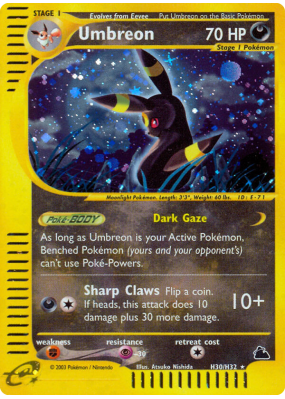 Carte Pokémon Umbreon H30/H32 Holographique Skyridge